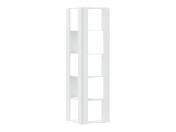 Estantería de esquina 5 niveles madera blanco 50x50x179 cm