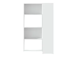 Estantería de esquina 4 niveles madera blanco 85x85x140 cm
