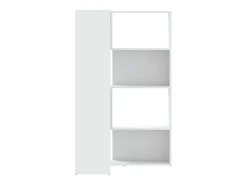 Estantería de esquina 4 niveles madera blanco 85x85x140 cm