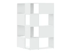Estantería de esquina 4 niveles madera blanco 85x85x140 cm