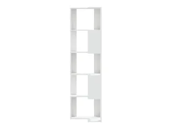 Estantería de esquina 5 niveles madera blanco 50x50x179 cm