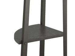 Estantería de esquina de 4 niveles negra 45,5x31,5x150 cm