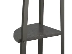 Estantería de esquina de 3 niveles negra 45,5x31,5x120 cm
