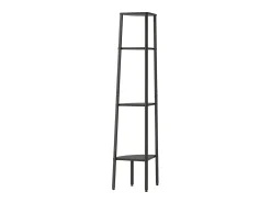 Estantería de esquina de 4 niveles negra 45,5x31,5x150 cm ES866254