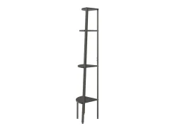 Estantería de esquina de 4 niveles negra 45,5x31,5x150 cm ES866254