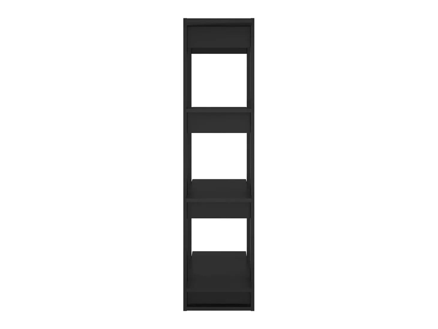 Estantería de libros/divisor de espacios negro 80x30x123,5 cm