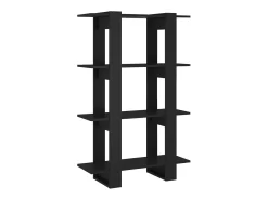 Estantería de libros/divisor de espacios negro 80x30x123,5 cm