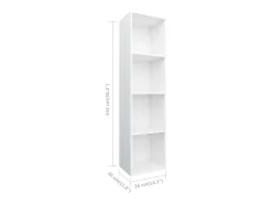 Estantería de libros/mueble TV madera contrachapada 36x30x143cm