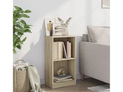 Estantería de madera contrachapada color roble 40x24x75 cm
