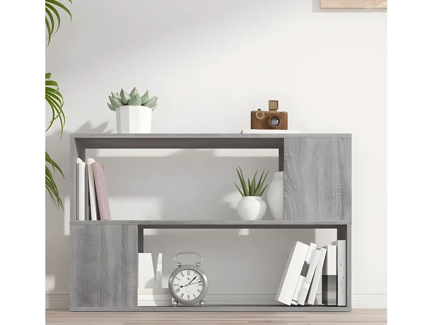 Estantería de madera contrachapada gris Sonoma 100x24x63 cm