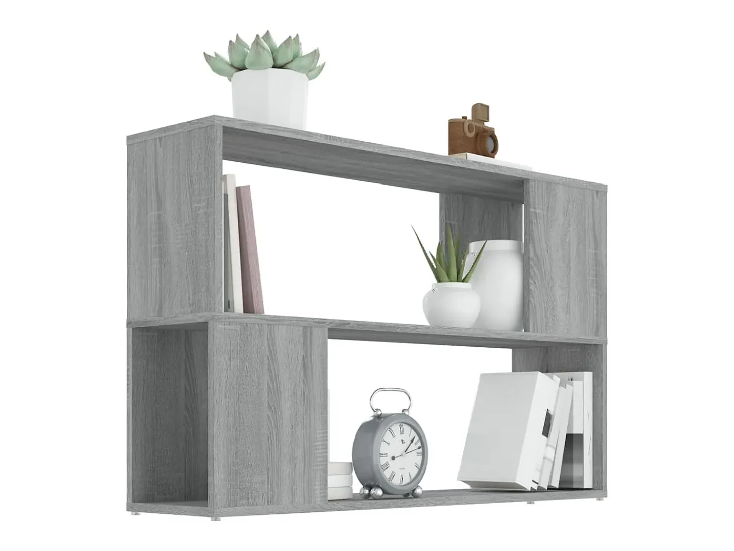 Estantería de madera contrachapada gris Sonoma 100x24x63 cm