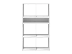 Estantería de madera contrachapada blanco 66x31x112 cm