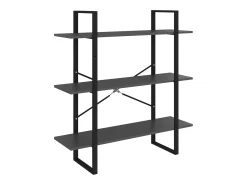 Estantería de madera contrachapada gris 100x30x105 cm