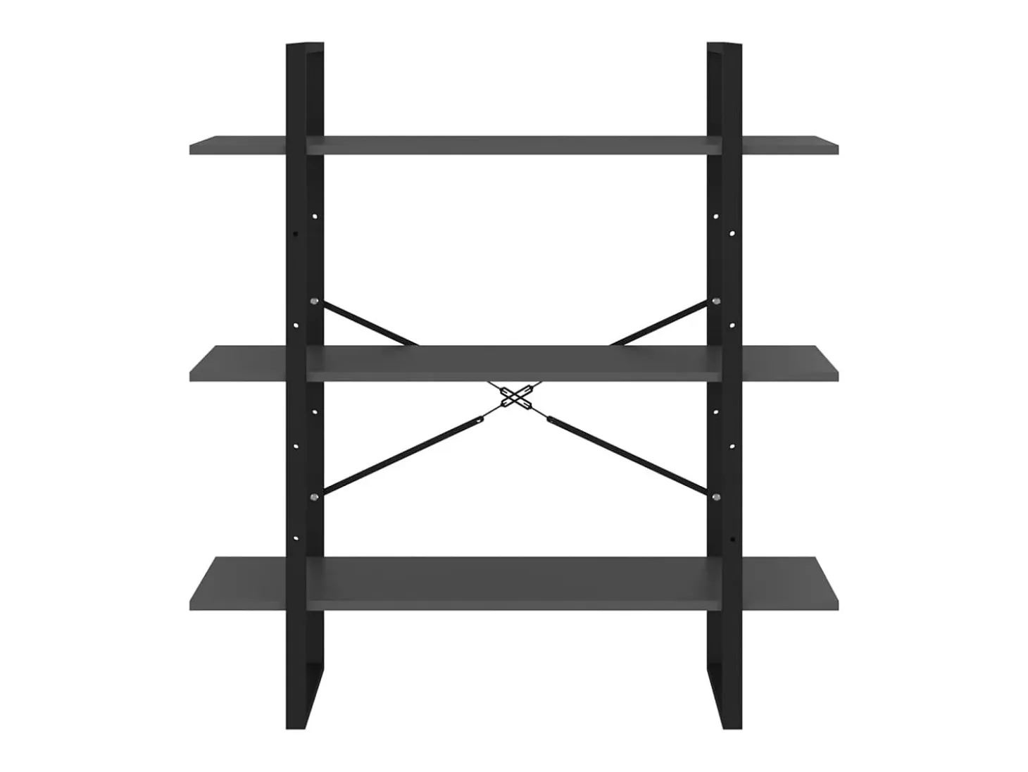 Estantería de madera contrachapada gris 100x30x105 cm