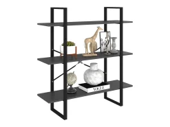 Estantería de madera contrachapada gris 100x30x105 cm