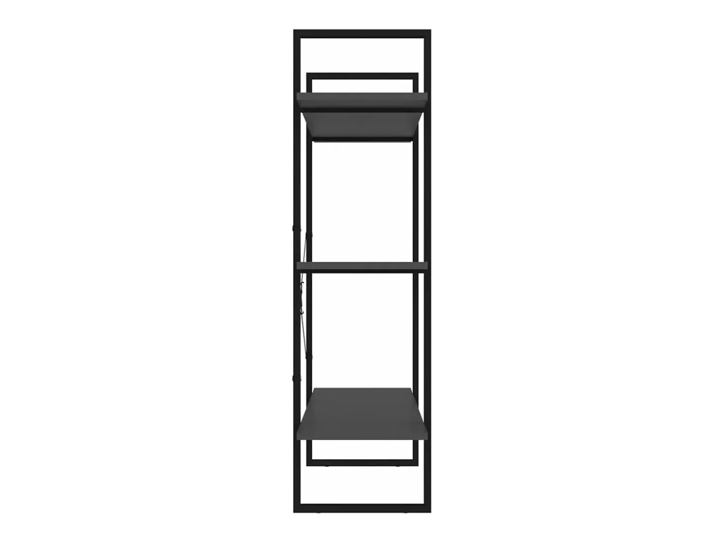 Estantería de madera contrachapada gris 100x30x105 cm