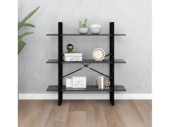 Estantería de madera contrachapada gris 100x30x105 cm