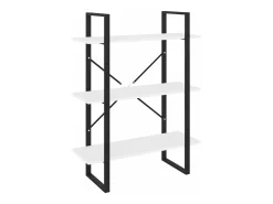 Estantería de madera contrachapada blanco 80x30x105 cm
