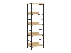 Estantería de madera de ingeniería roble Sonoma 50x33x153 cm