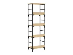 Estantería de madera de ingeniería roble Sonoma 50x33x153 cm