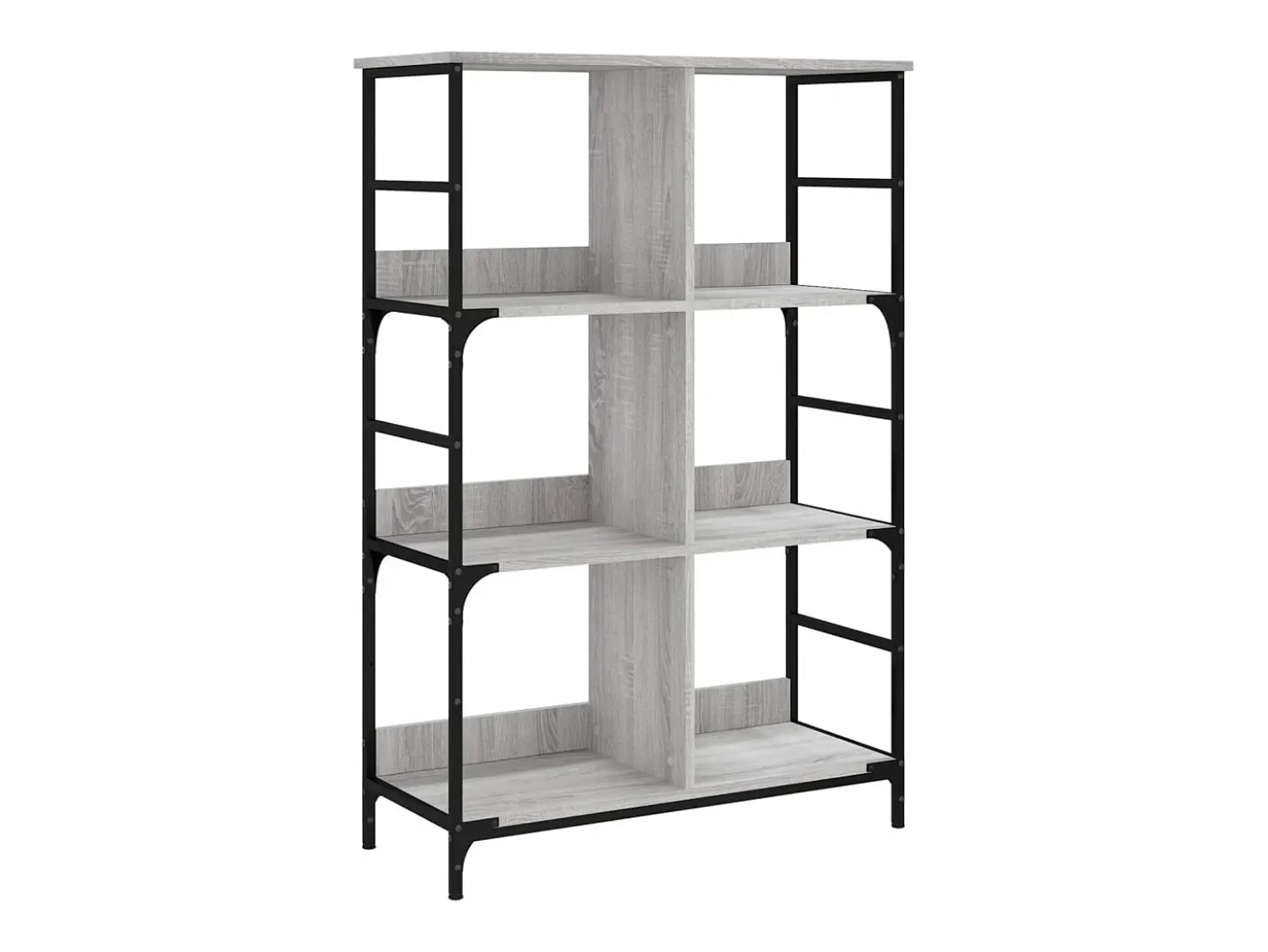 Estantería de madera de ingeniería gris Sonoma 78,5x33x117,5 cm
