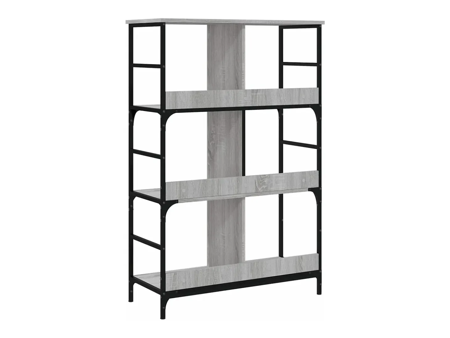 Estantería de madera de ingeniería gris Sonoma 78,5x33x117,5 cm