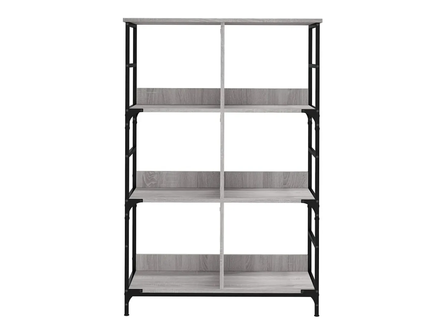 Estantería de madera de ingeniería gris Sonoma 78,5x33x117,5 cm