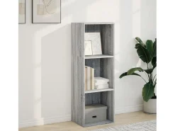 Estantería de madera de ingeniería gris Sonoma 40x30x114 cm