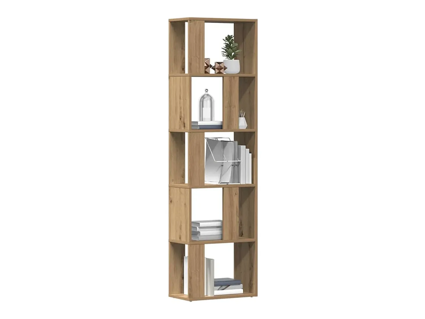 Estantería de madera de ingeniería roble artisan 45x24x159 cm