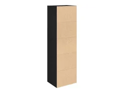 Estantería de madera de ingeniería roble negro 31x24x102 cm