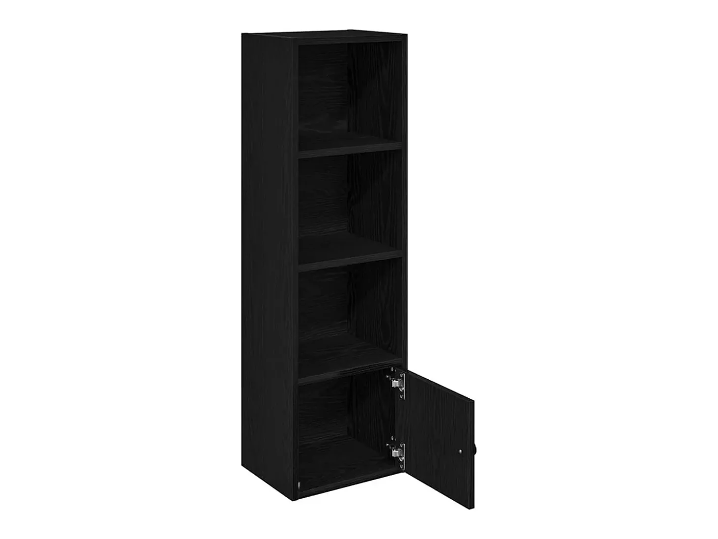 Estantería de madera de ingeniería roble negro 31x24x102 cm