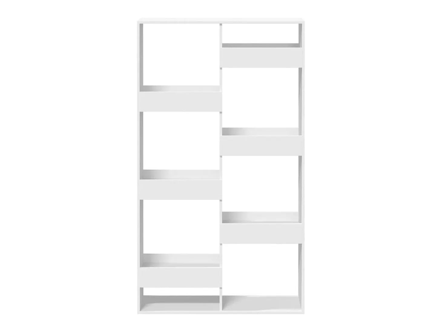 Estantería de madera de ingeniería blanca 100x33x175 cm