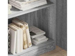 Estantería de madera de ingeniería gris Sonoma 80x24x109 cm