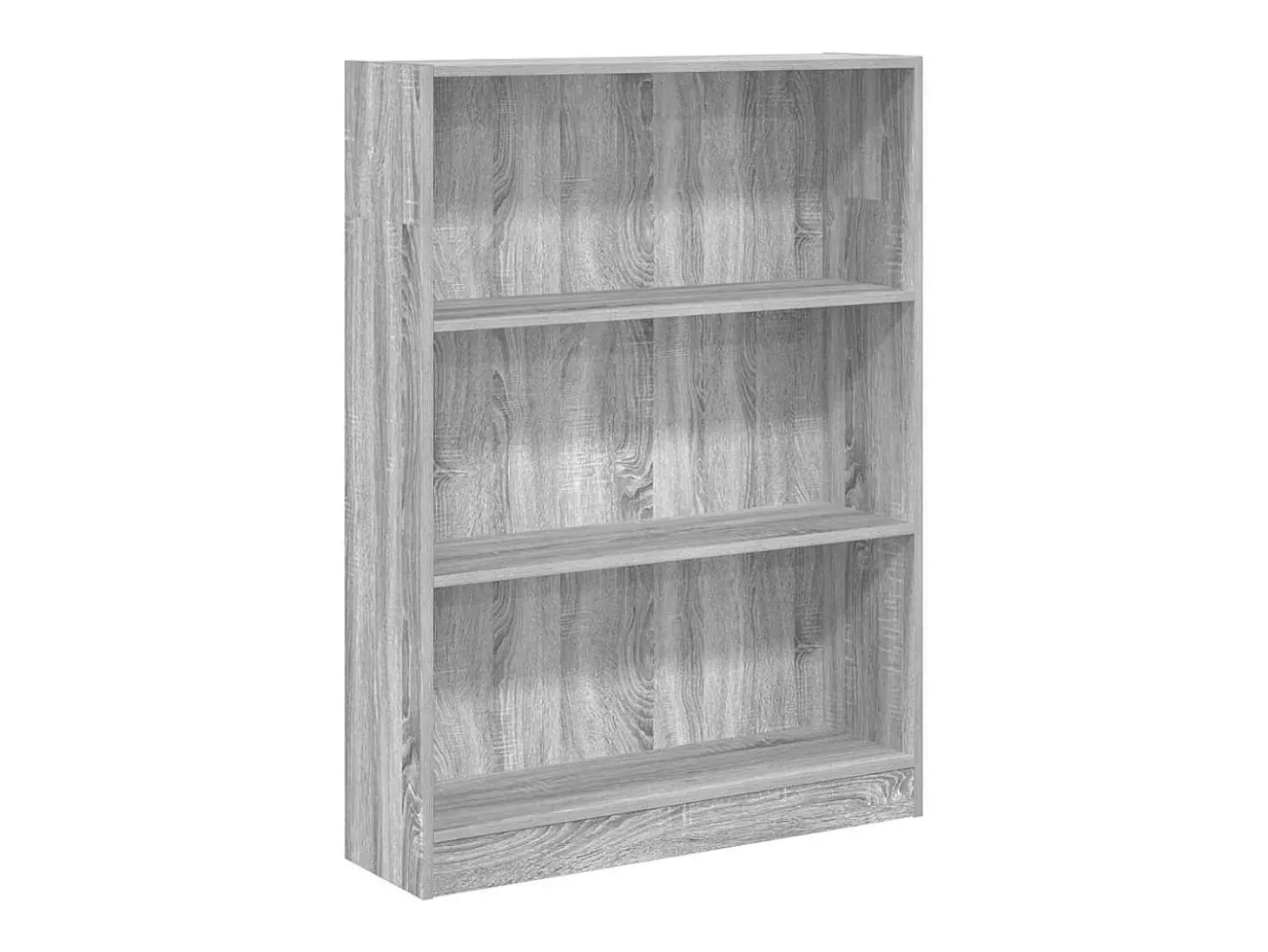 Estantería de madera de ingeniería gris Sonoma 80x24x109 cm