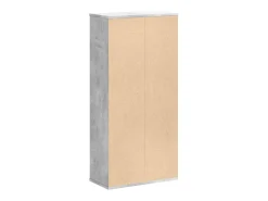 Estantería de madera de ingeniería gris hormigón 50x25x105 cm