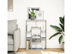 Estantería de madera de ingeniería gris Sonoma 63x20x90 cm