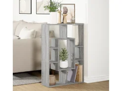 Estantería de madera de ingeniería gris Sonoma 63x20x90 cm