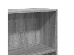 Estantería de madera de ingeniería gris Sonoma 80x24x176 cm