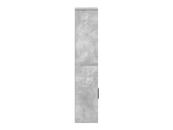 Estantería de madera de ingeniería gris hormigón 60x24x120 cm