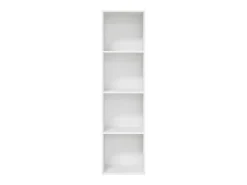 Estantería de madera de ingeniería blanca 40x30x152 cm