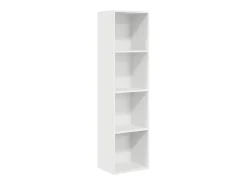 Estantería de madera de ingeniería blanca 40x30x152 cm