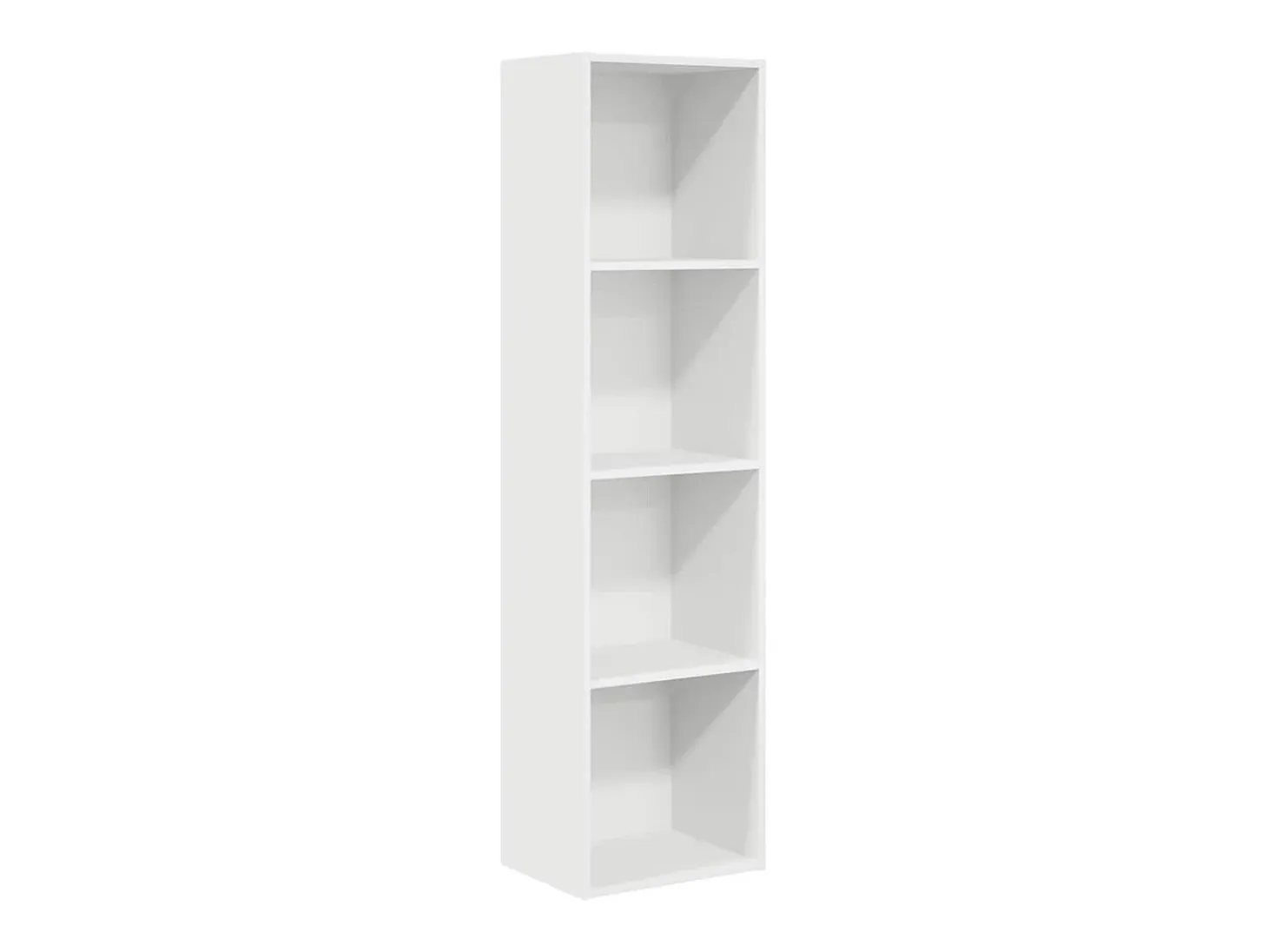 Estantería de madera de ingeniería blanca 40x30x152 cm