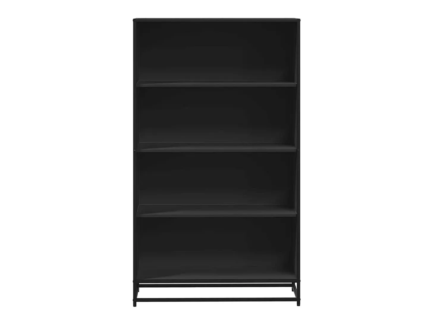 Estantería de madera de ingeniería negra 80,5x35x139 cm