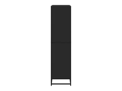 Estantería de madera de ingeniería negra 80,5x35x139 cm