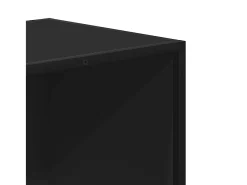 Estantería de madera de ingeniería negra 80,5x35x139 cm
