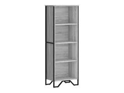 Estantería de madera de ingeniería gris Sonoma 50x31x137,5 cm