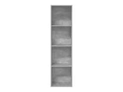 Estantería de madera de ingeniería gris hormigón 40x30x152 cm