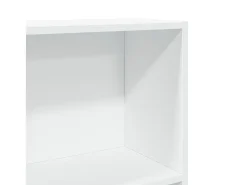 Estantería de madera de ingeniería blanca 80x30x114 cm