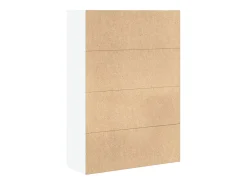 Estantería de madera de ingeniería blanca 80x30x114 cm