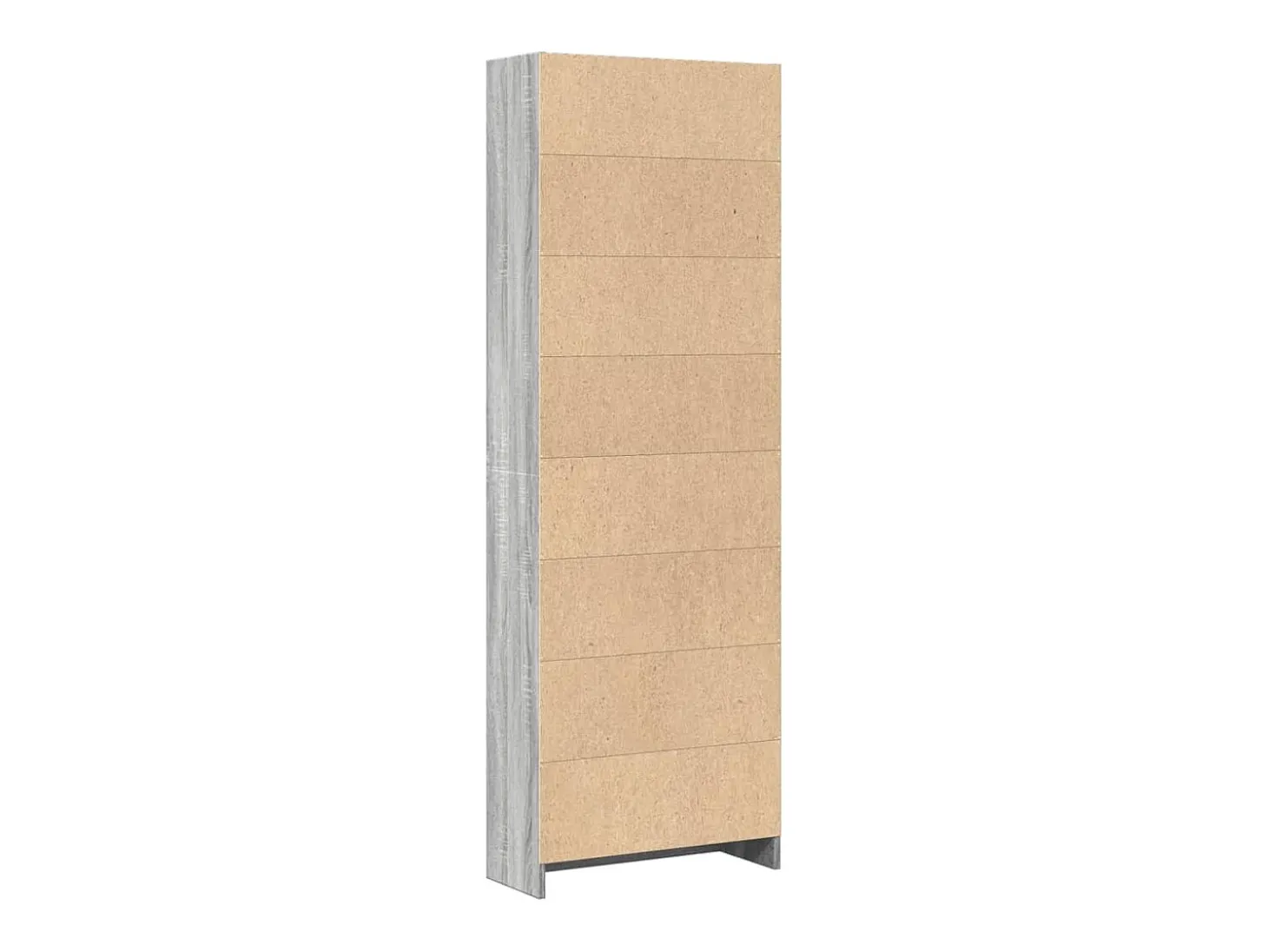 Estantería de madera de ingeniería gris Sonoma 60x24x176 cm